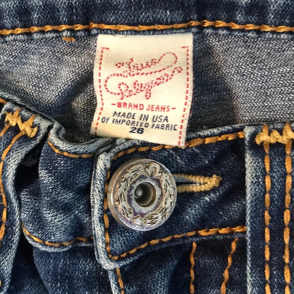 True Religion Jeans Becky Big T Flap 26 TALL - Picture 8 of 8